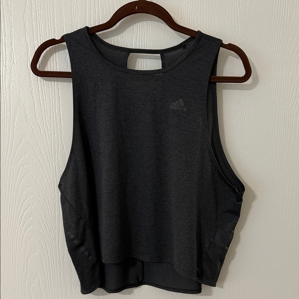 Adidas Women's Charcoal Cropped Tank